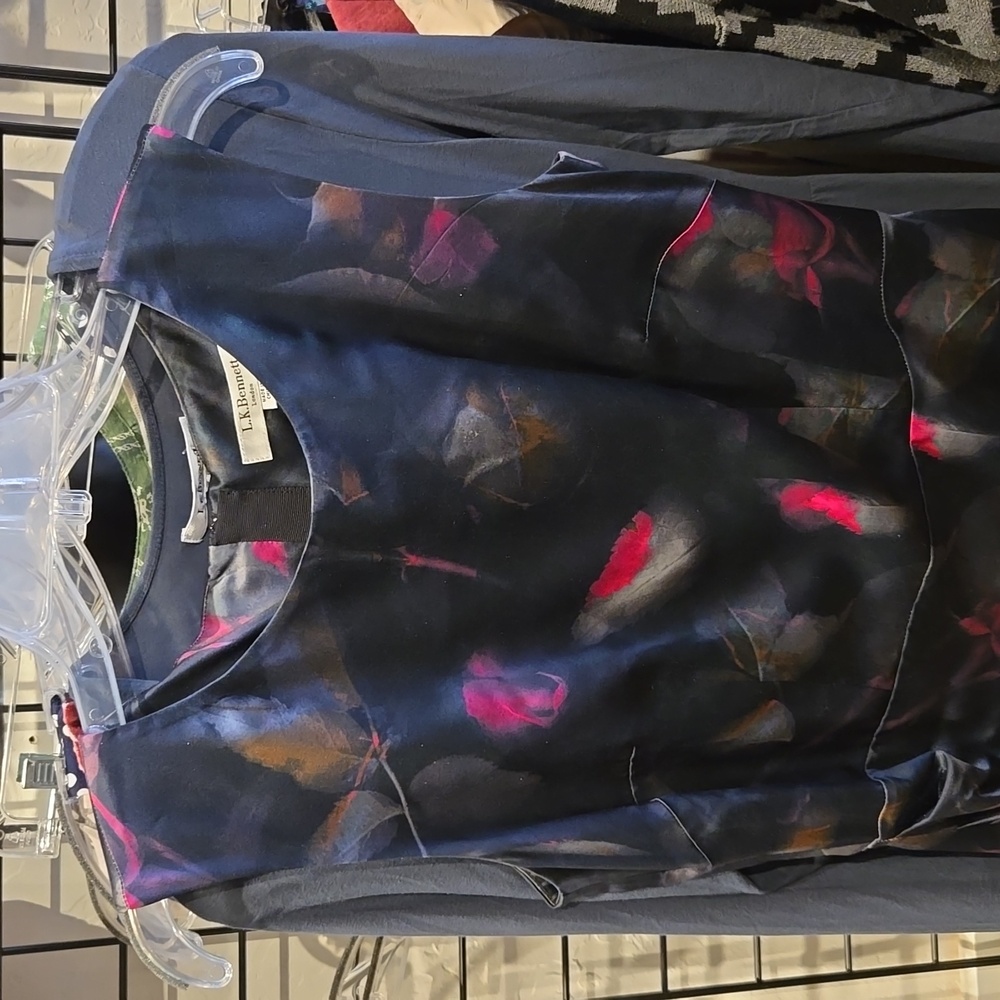 Designer LK BENNETT Eldora printed silk shift dress
